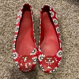 Tory Burch floral ballet flats